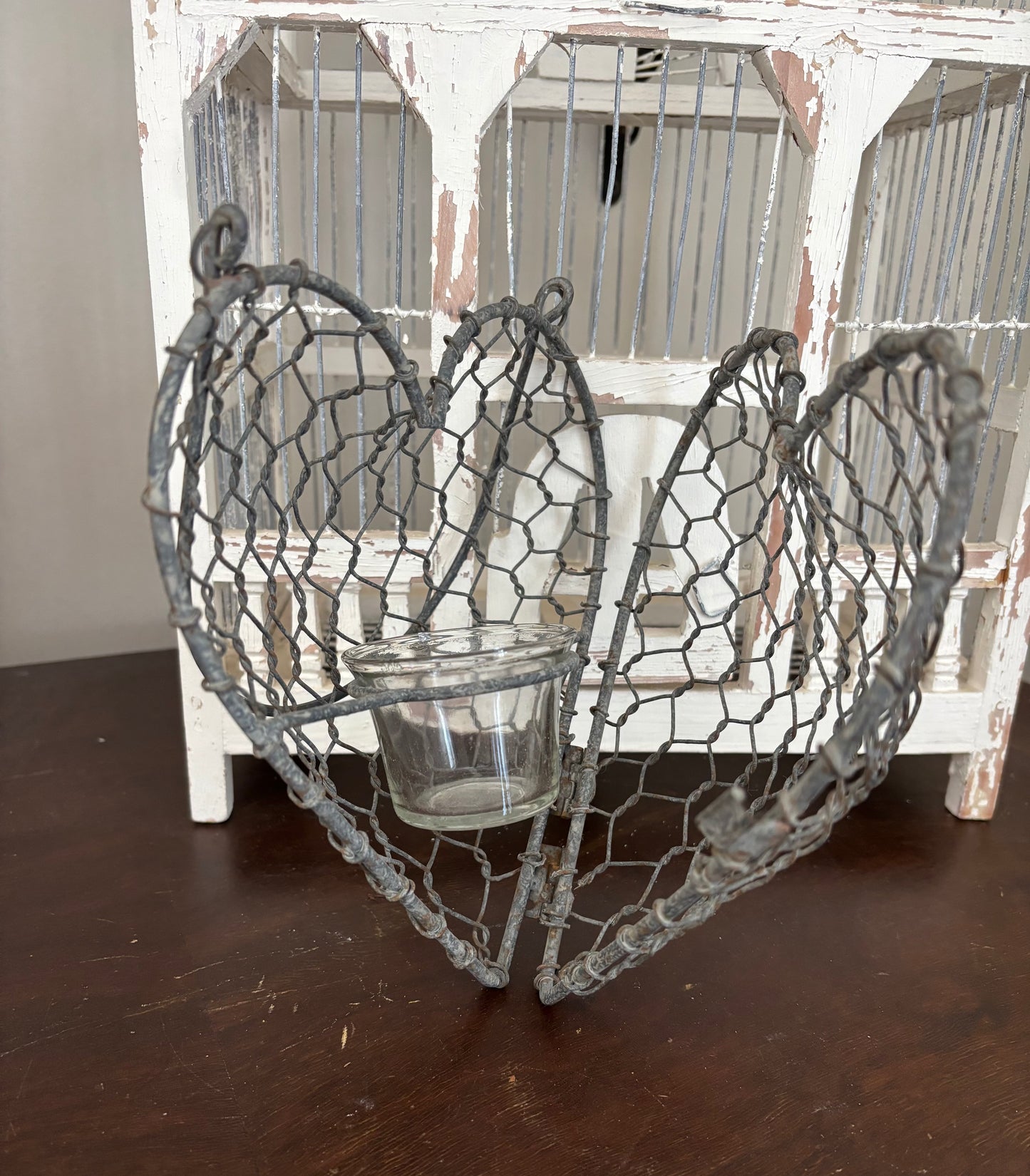 Vintage Wire Hanging Heart