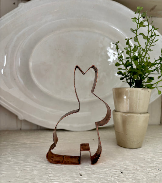Vintage Copper Bunny Cookie Cutter