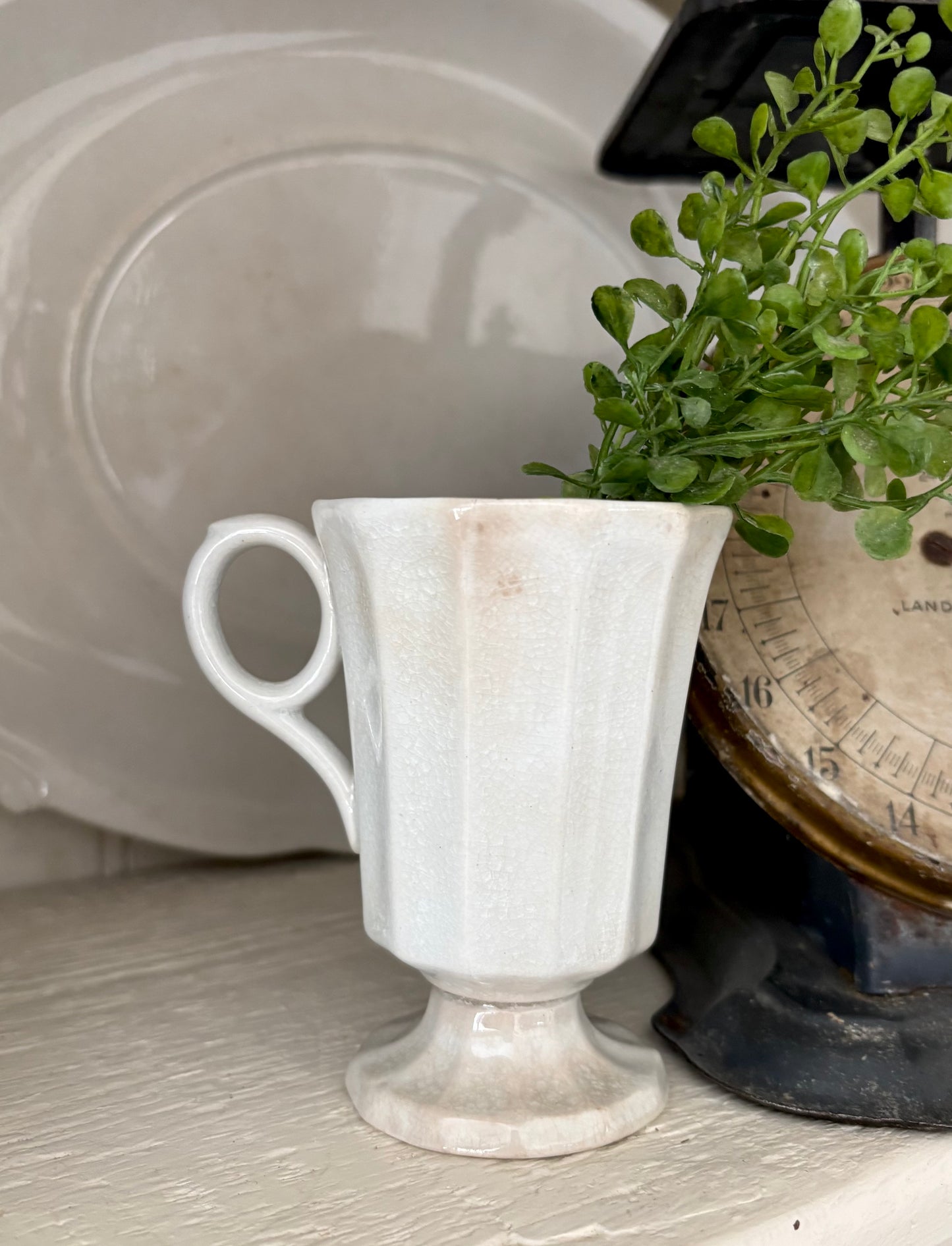 Stained and Crazed Ironstone Punch Cup