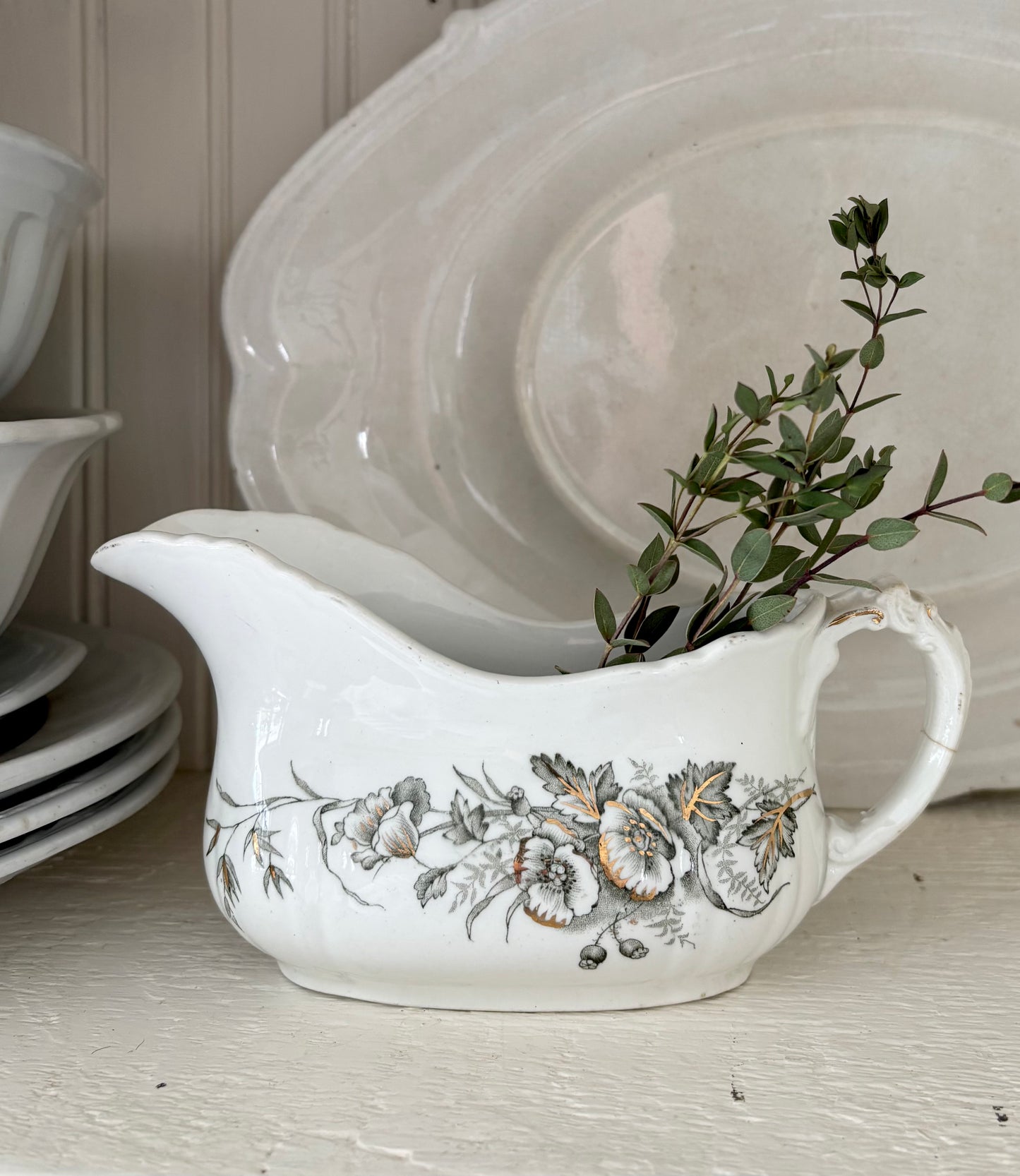 John Edwards Ironstone Gravy Boat