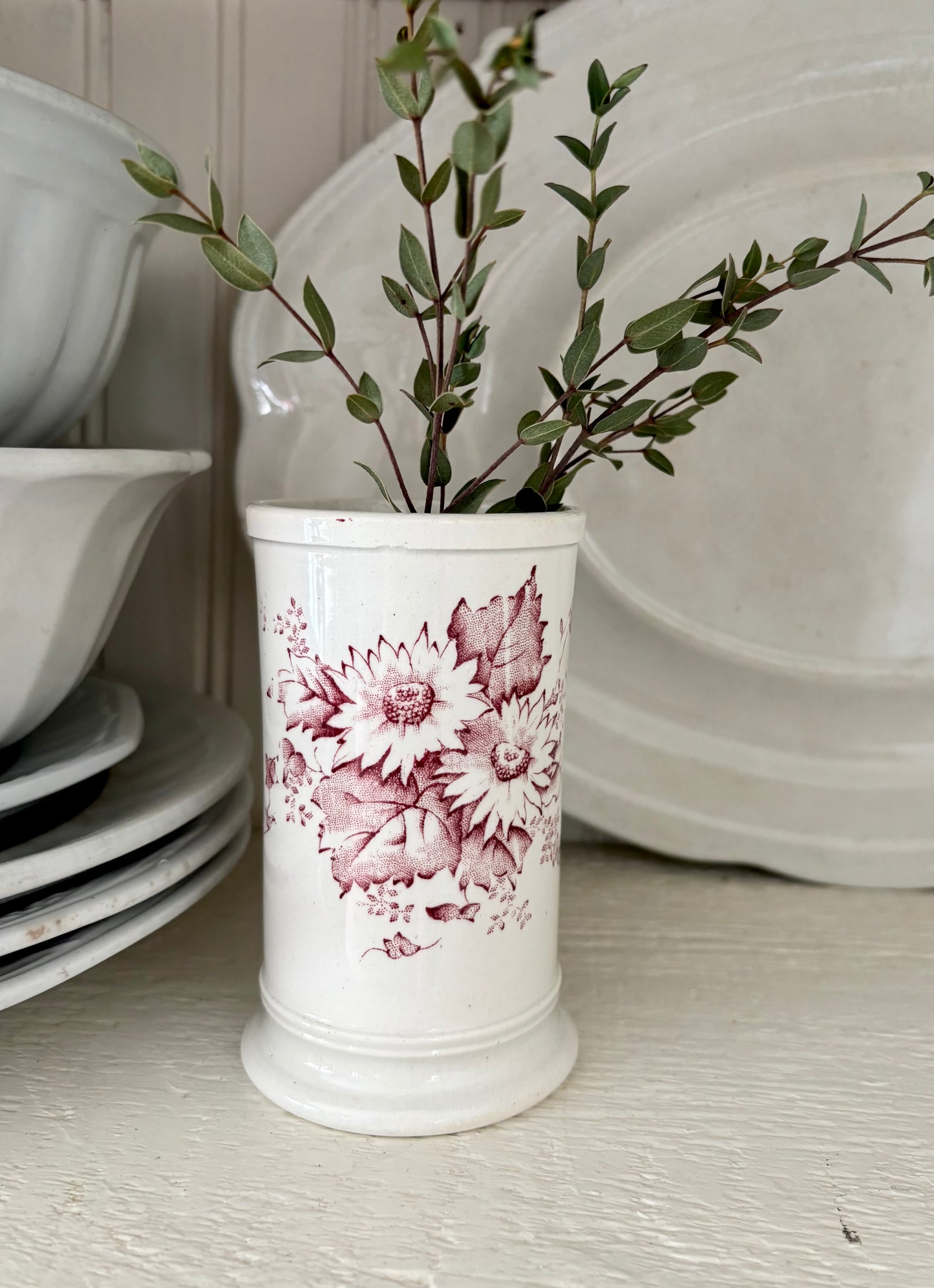 Vintage Ironstone Brush Holder
