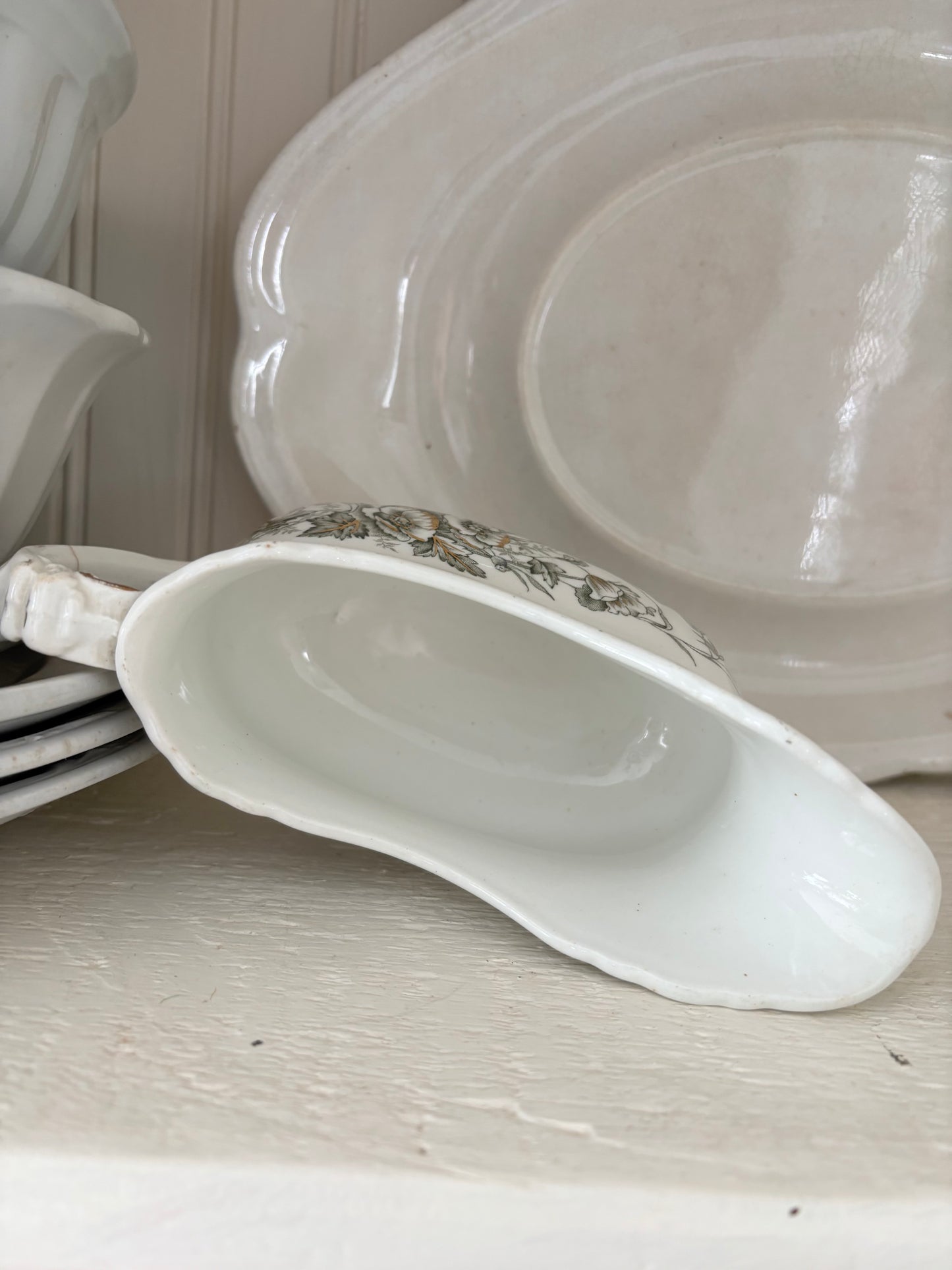 John Edwards Ironstone Gravy Boat