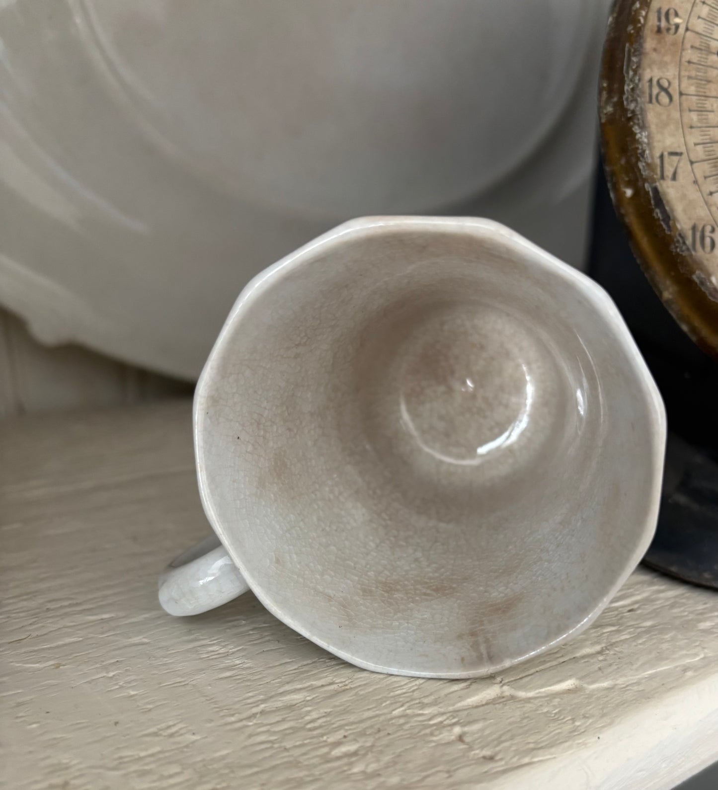 Stained and Crazed Ironstone Punch Cup
