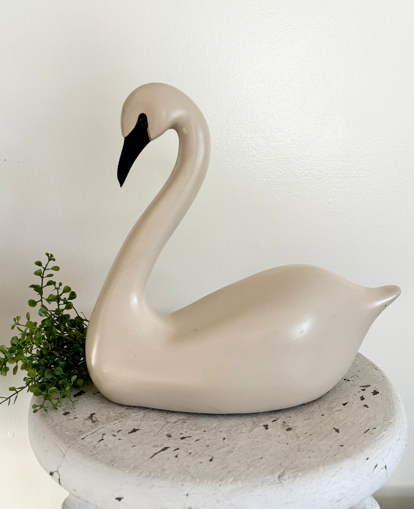 Vintage Wooden Swan Decoy