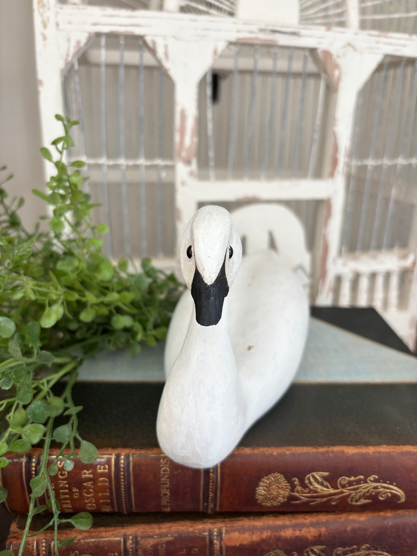Vintage Wooden Swan