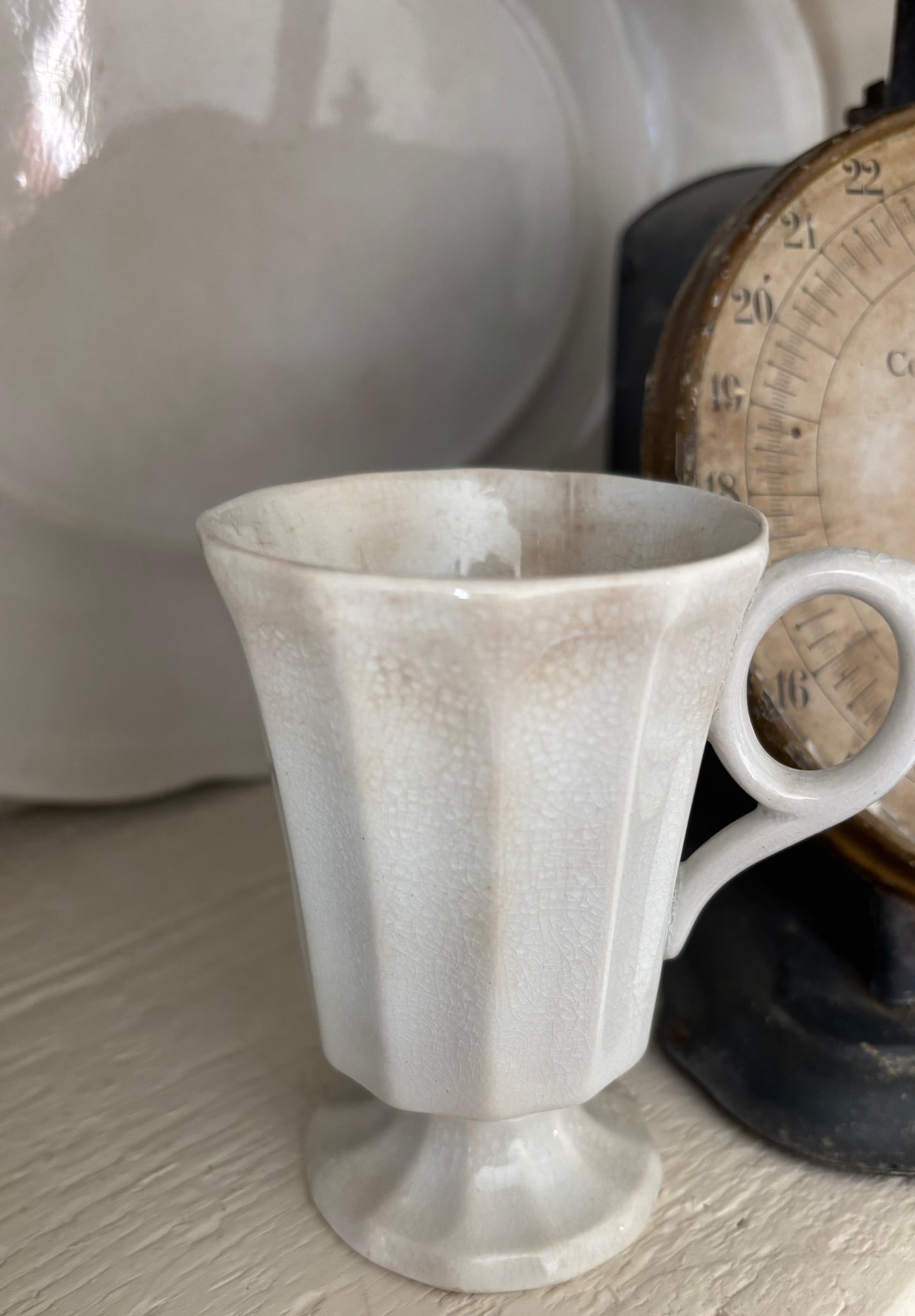 Stained and Crazed Ironstone Punch Cup