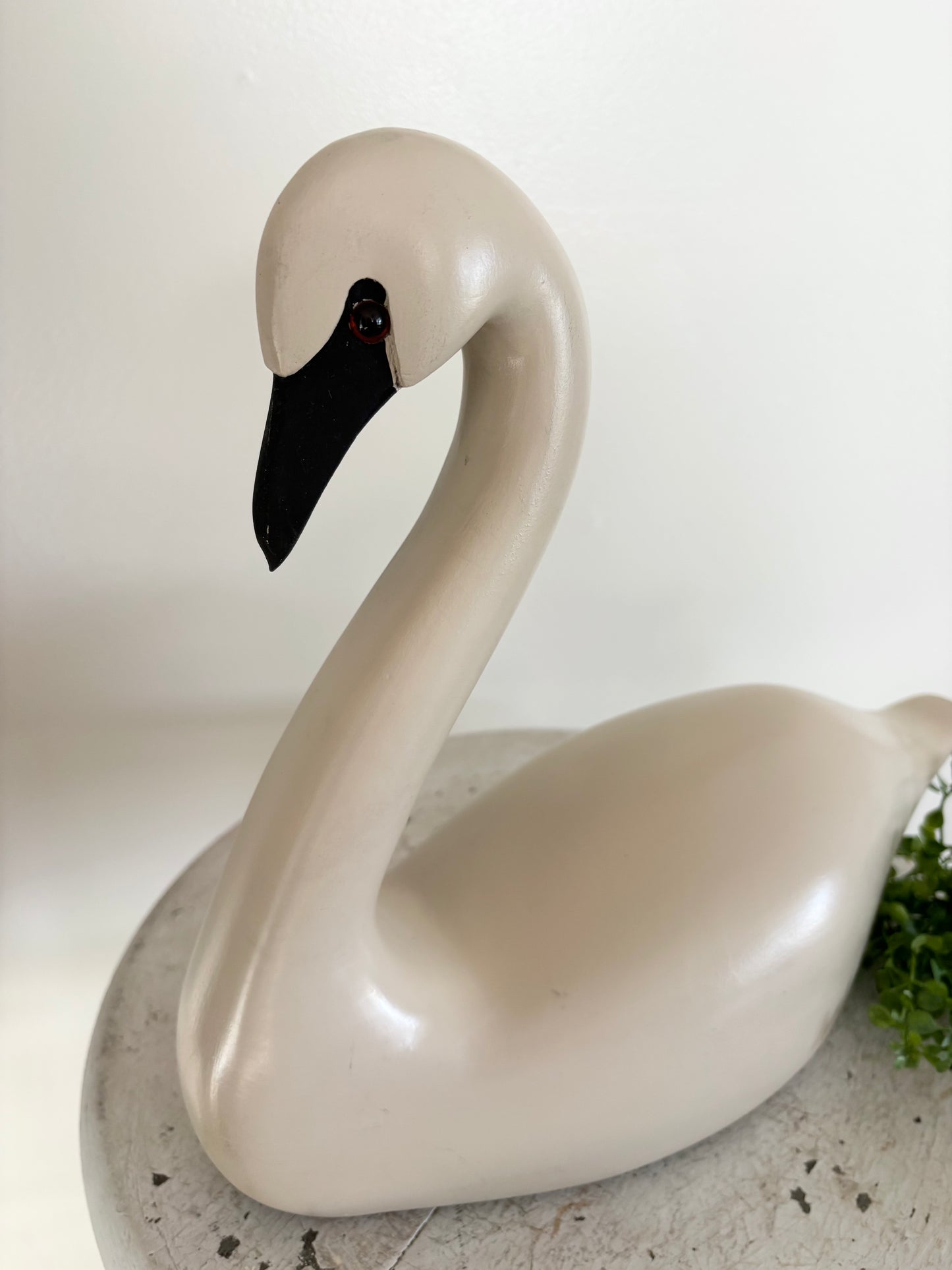 Vintage Wooden Swan Decoy