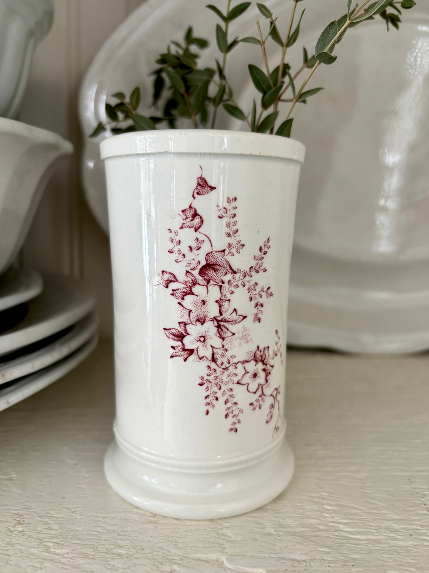 Vintage Ironstone Brush Holder
