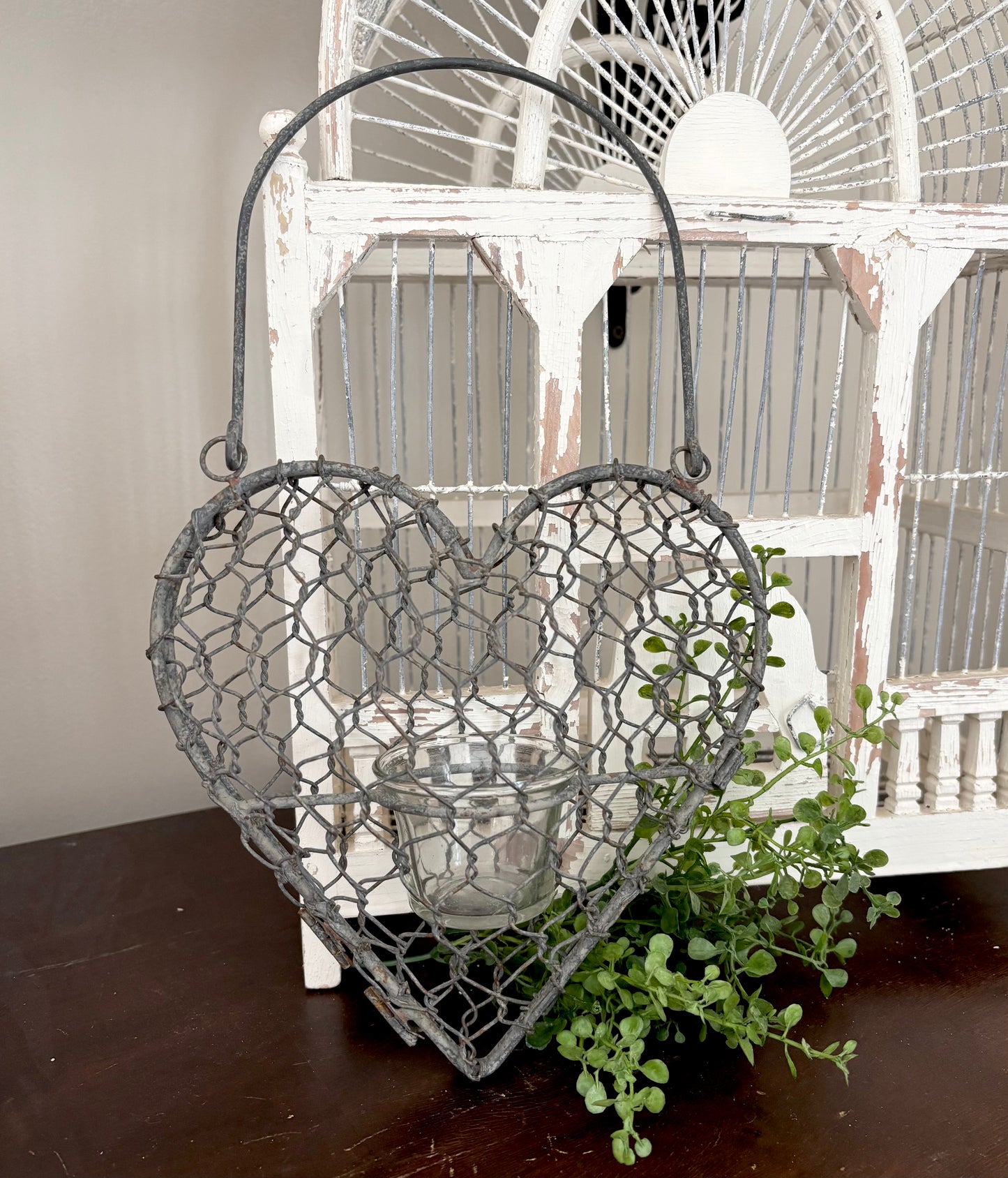 Vintage Wire Hanging Heart