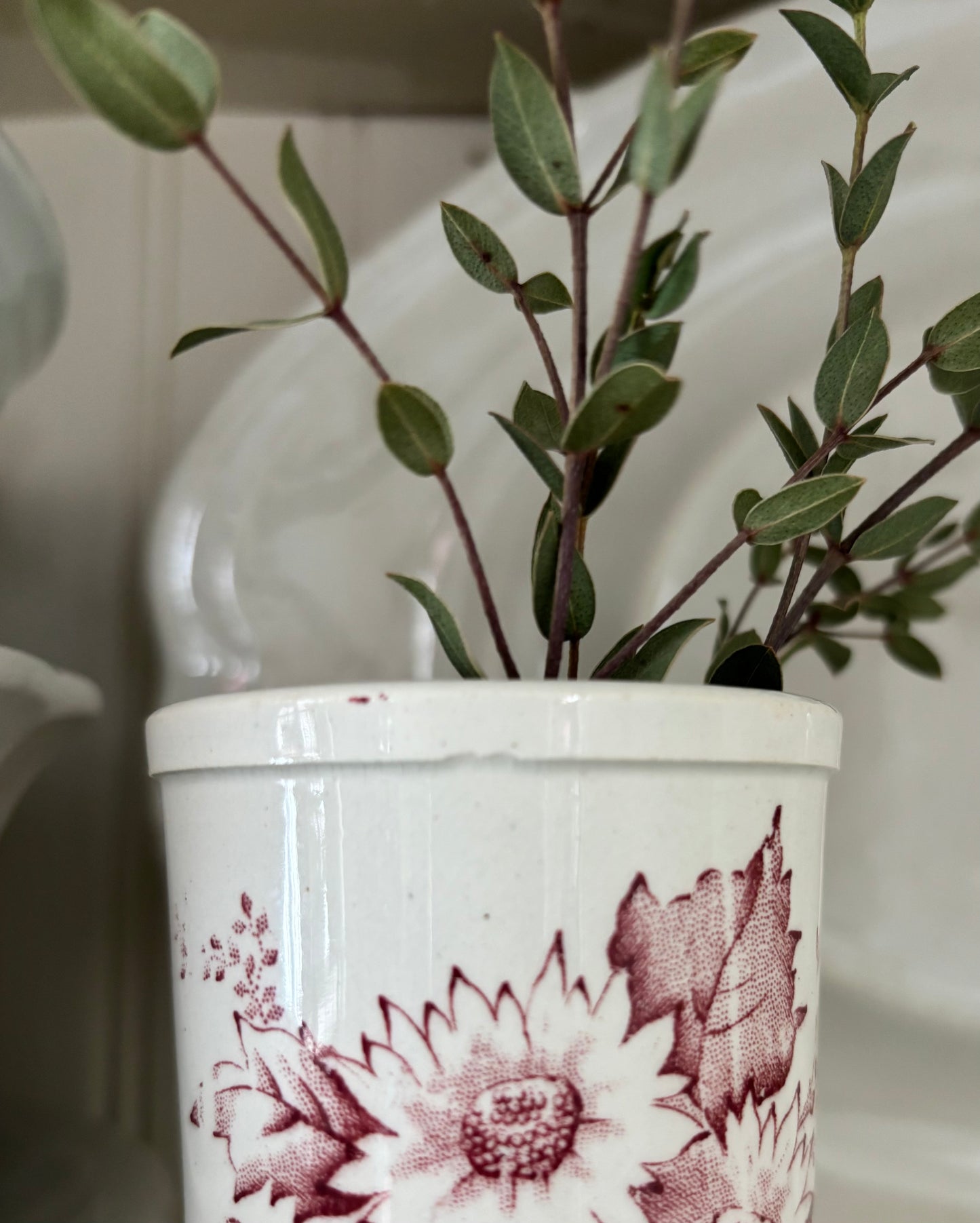 Vintage Ironstone Brush Holder