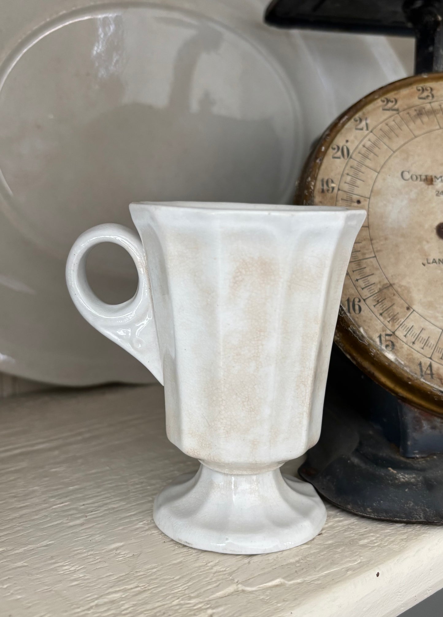 Stained & Crazed Ironstone Punch Cup