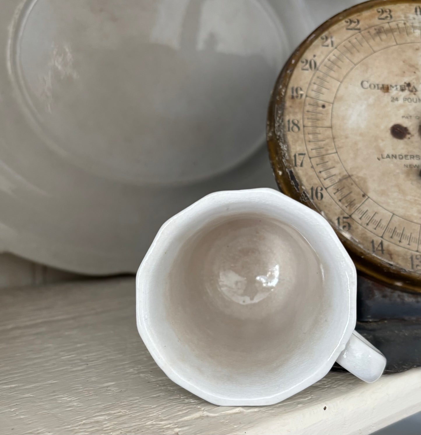 Stained & Crazed Ironstone Punch Cup