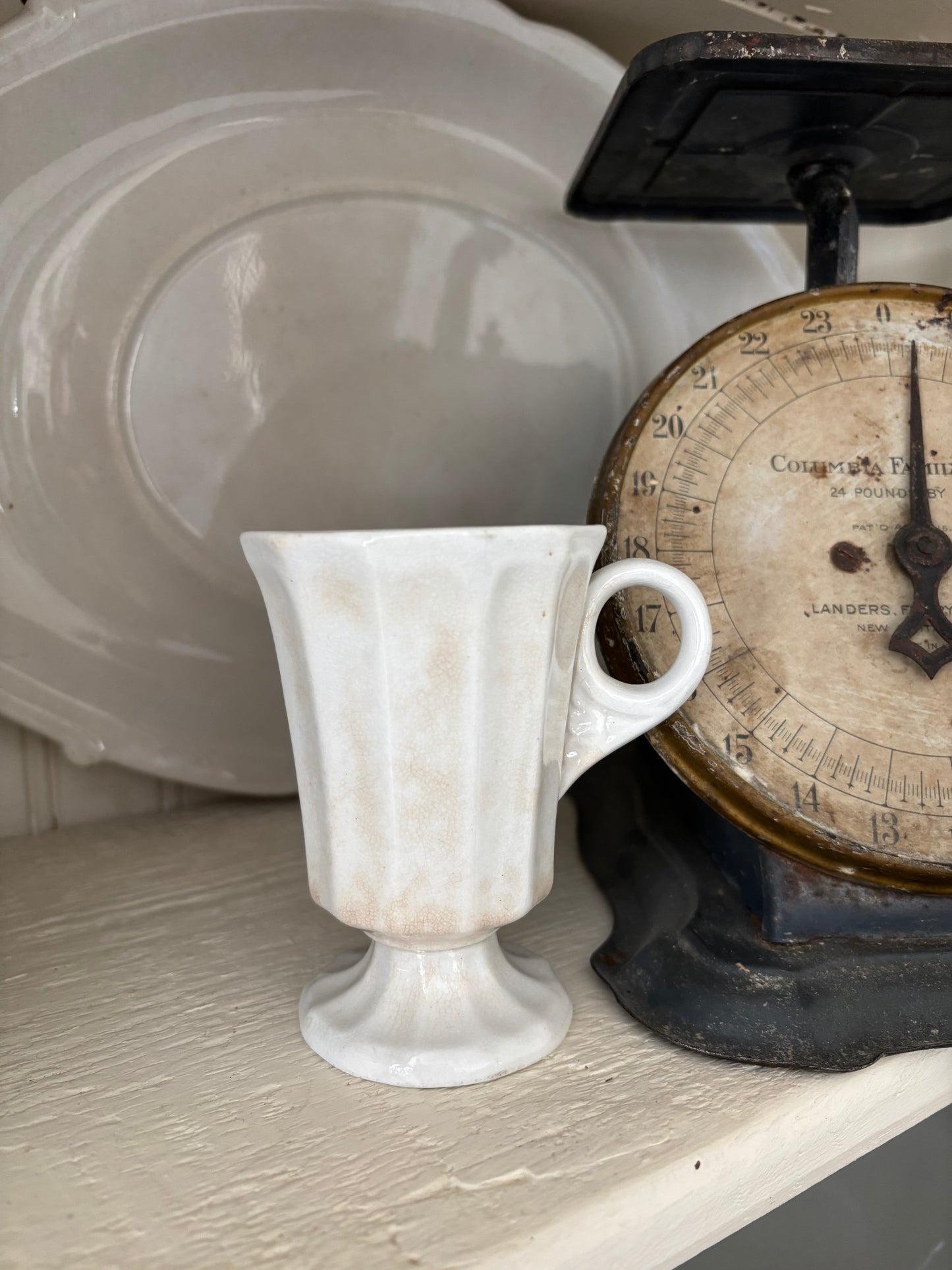 Stained & Crazed Ironstone Punch Cup